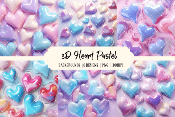 3D Heart Pastel Backgrounds: Your Go-To Valentine's Design Asset