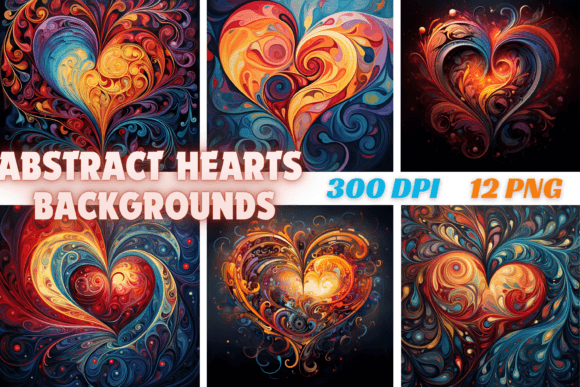 Abstract Hearts Backgrounds: Emotion in Design