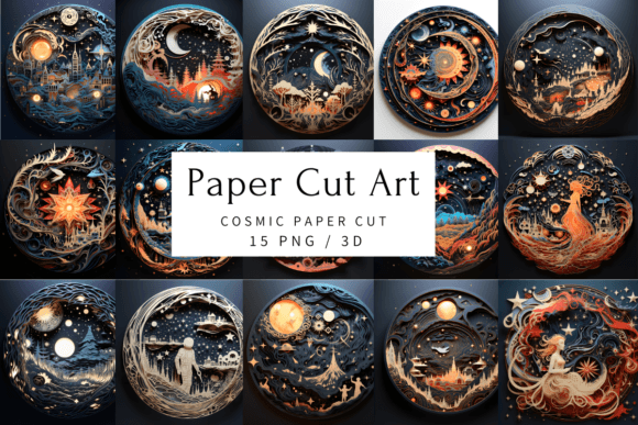 Cosmic Paper Cut Backgrounds: Elevate Your Creative Projects