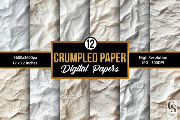Crumpled Paper Seamless Backgrounds: Beyond the Flat Design