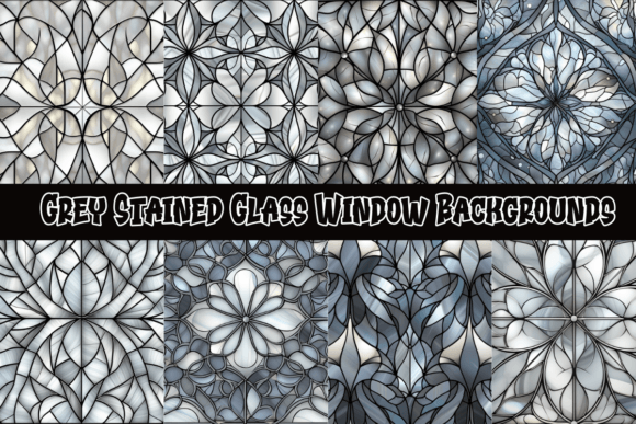 Elevate Your Designs with Grey Stained Glass Window Backgrounds