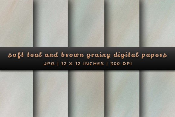 Elevate Your Designs with Soft Teal and Brown Grainy Backgrounds
