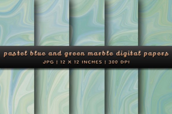 Elevating Designs with Pastel Blue and Green Marble Backgrounds