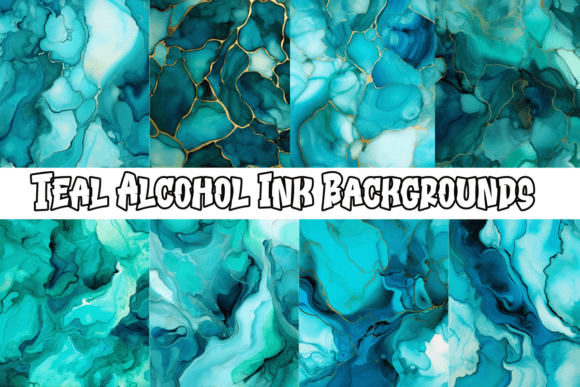Infuse Mystery and Depth with Teal Alcohol Ink Backgrounds