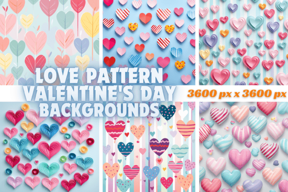 Love Pattern Valentine's Day Backgrounds: Your Design Canvas