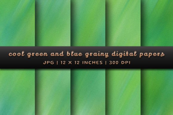 Refresh Your Creative Projects with Cool Green and Blue Grainy Backgrounds