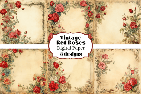 Timeless Elegance: Using Vintage Red Roses Backgrounds in Your Work