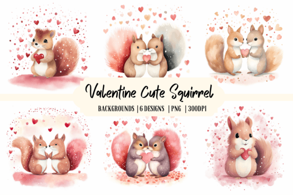 Valentine Cute Squirrel Backgrounds: A Creative Asset for Heartfelt Projects