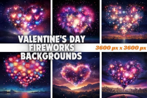 Valentine's Day Fireworks Backgrounds: A Visual Spark for Your Projects