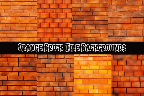 Warm Up Your Designs with Orange Brick Tile Backgrounds