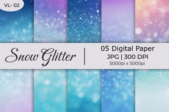 Winter Magic: Elevate Projects with Snow Bokeh Glitter Paper Backgrounds